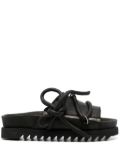 Guidi lace-up leather sandals - Black