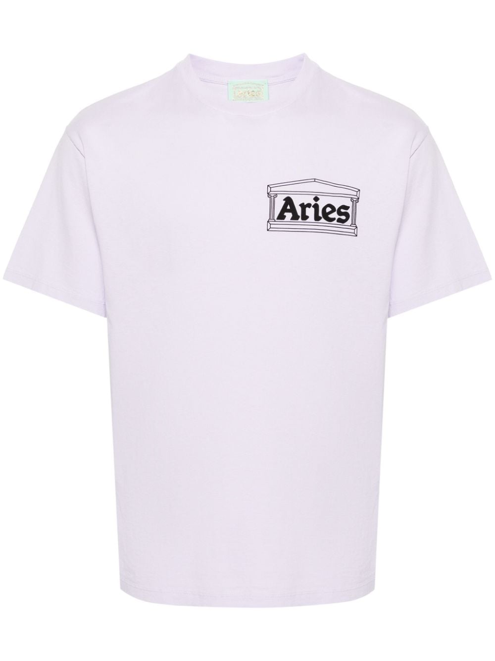 Aries Temple T-shirt met logoprint Paars