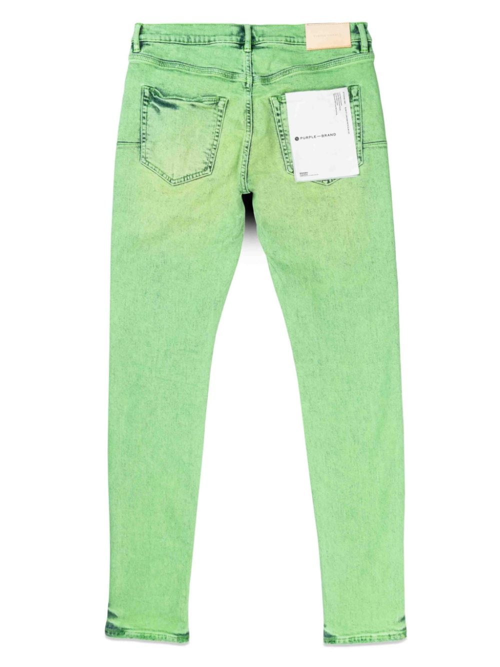 Shop Purple Brand Acid-wash Skinny Jeans In Green