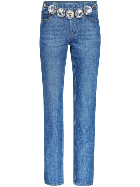 AREA Jumbo Crystal straight-leg jeans