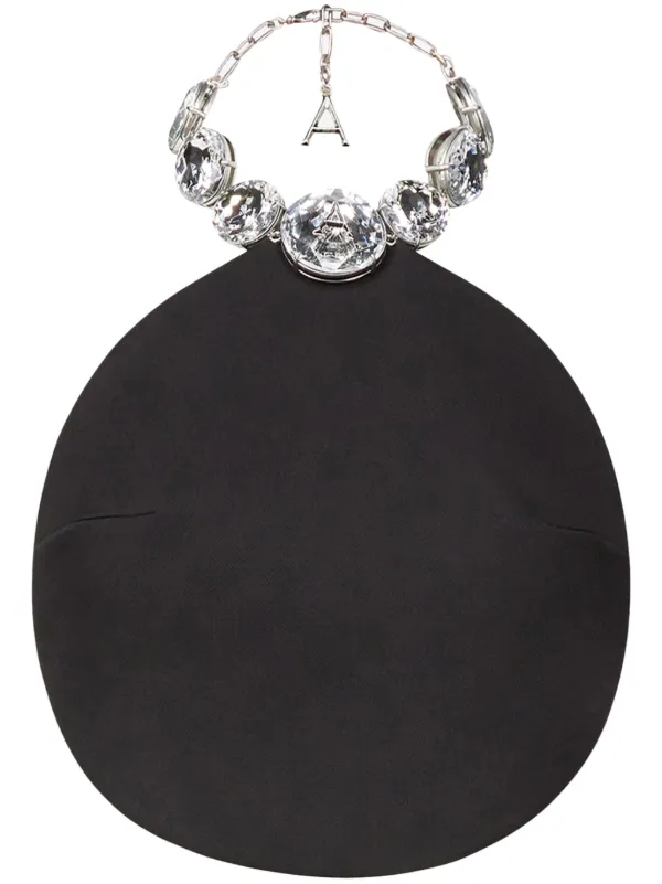 Area Crystal-embellished Wool Top in Black