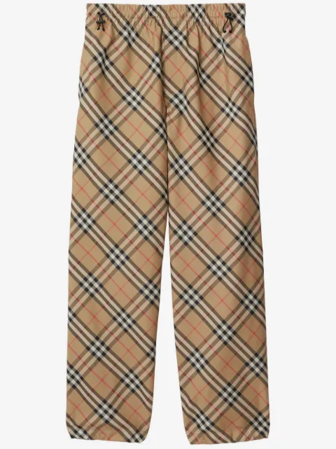 Burberry checked straight-leg trousers