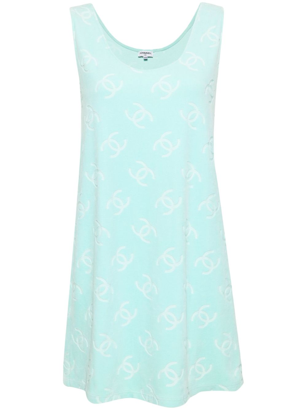 CHANEL Pre-Owned 1996 sleeveless dress - Blue