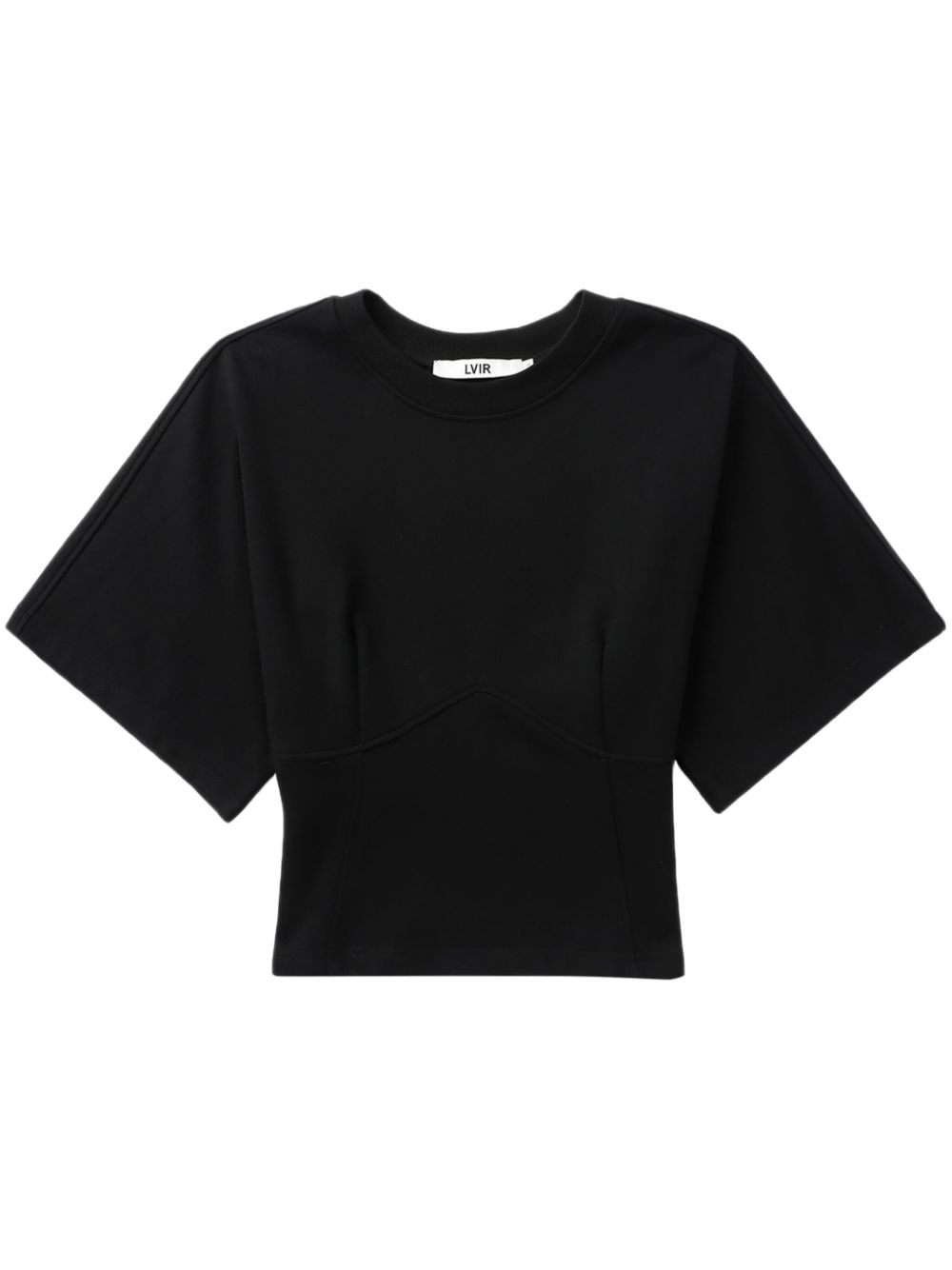 Lvir Panelled Cotton T-shirt In Black
