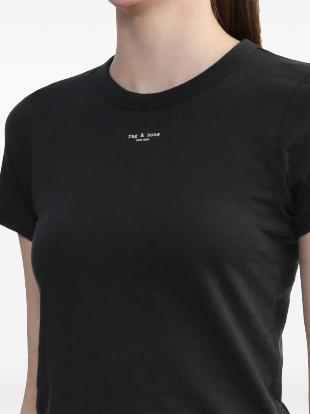 Shop Rag & Bone Logo-print Cotton T-shirt In Schwarz