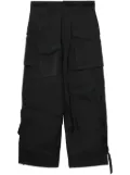 Junya Watanabe MAN strap-detail asymmetric cargo trousers - Black