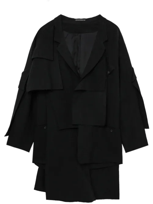 Manteau superposé à découpes - Yohji Yamamoto - Modalova