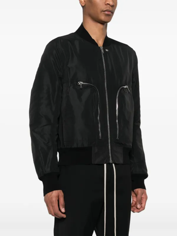 Rick Owens Bomber Jacket With Rib Collar - Farfetch