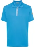 Moncler logo-patch polo shirt - Blue