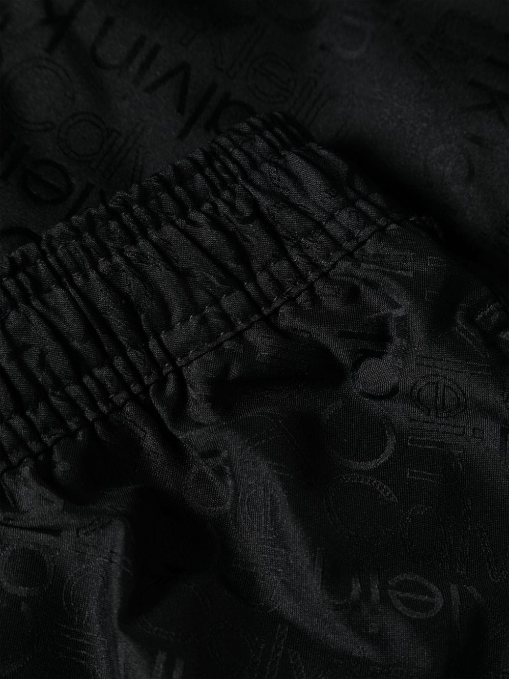 Shop Calvin Klein Logo-patch Swim Shorts In Black