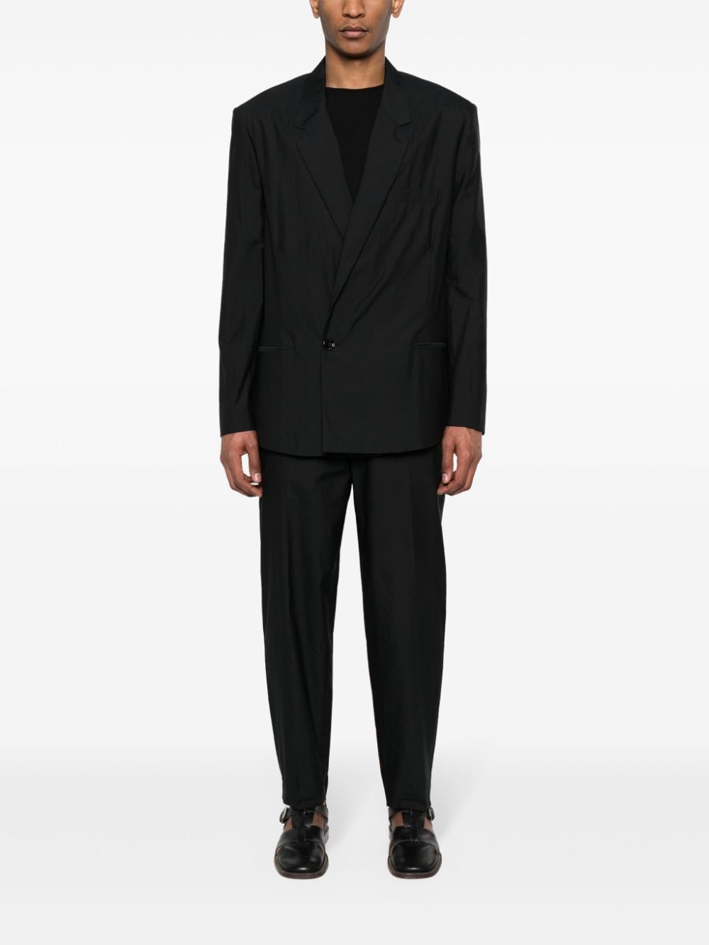 Shop Lemaire Double-breasted Blazer In Black