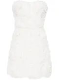 Ermanno Scervino floral-appliqué lace mini dress - White