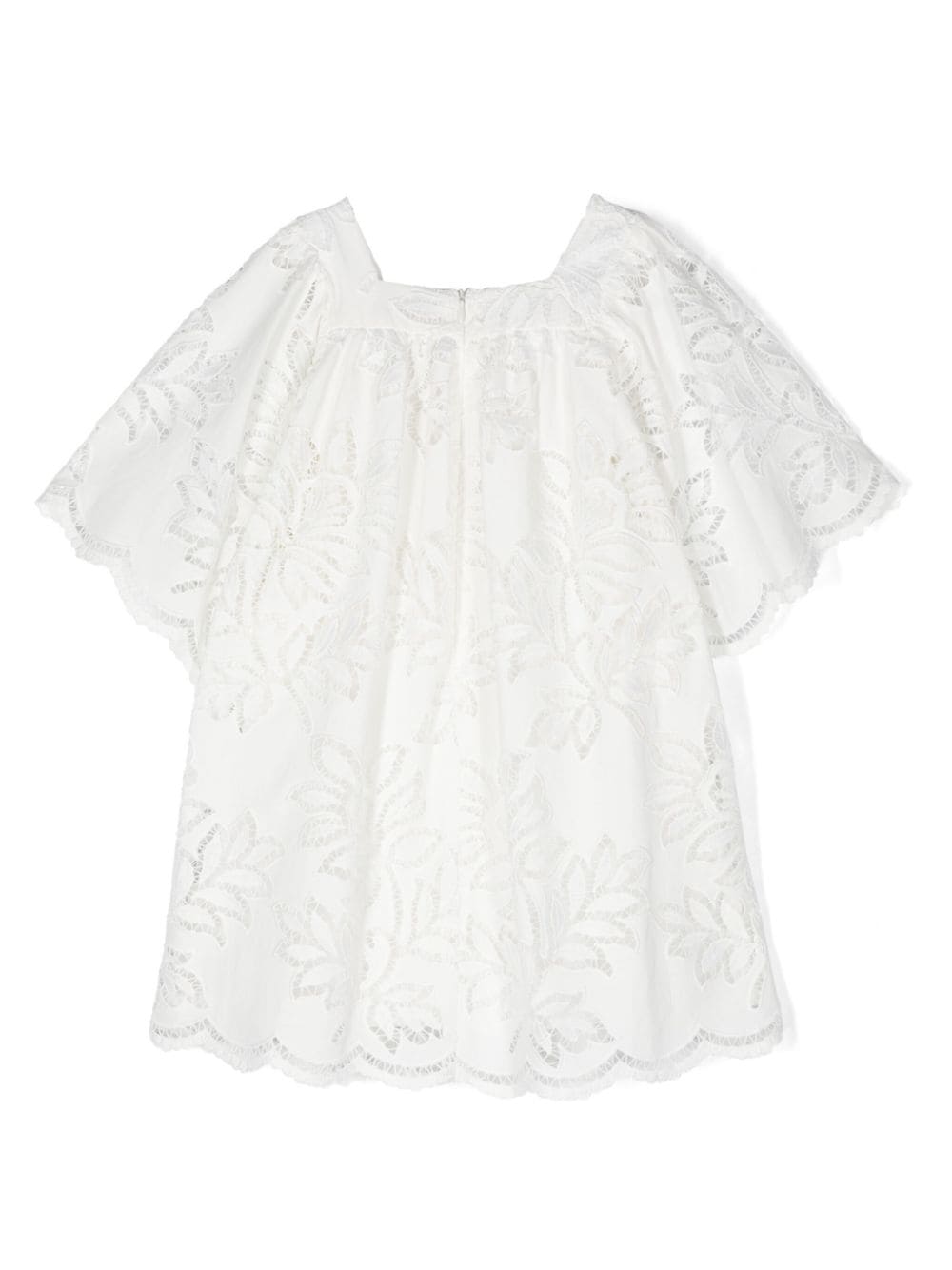 Shop Tartine Et Chocolat Floral-embroidered Dress In White