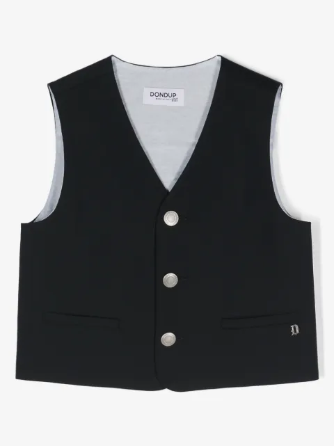 DONDUP KIDS Weste mit Logo-Schild