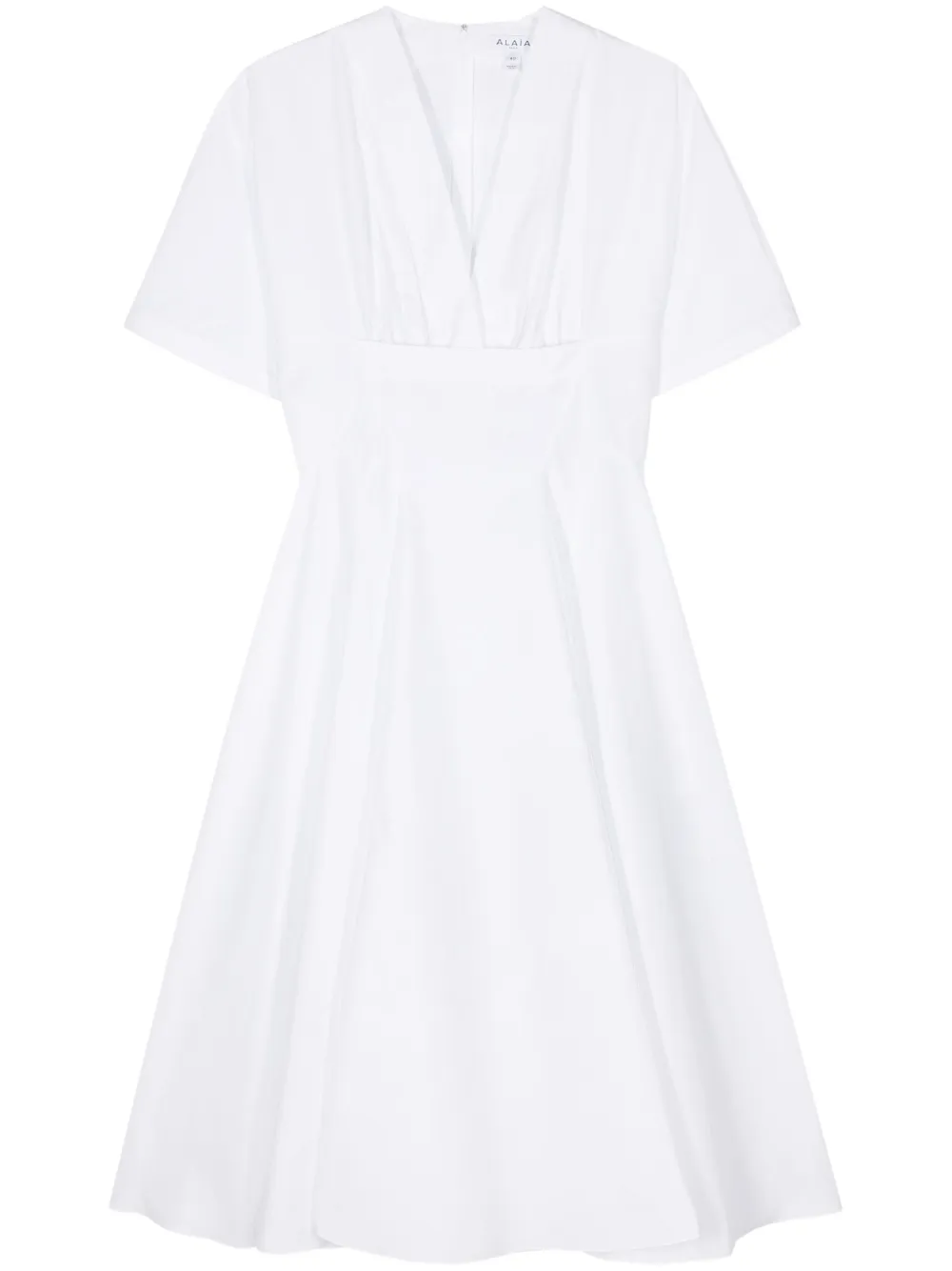Alaïa A-line cotton dress | White | Image 1