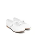 Andrea Montelpare Ghillies-brogue trim ballerina shoes - White