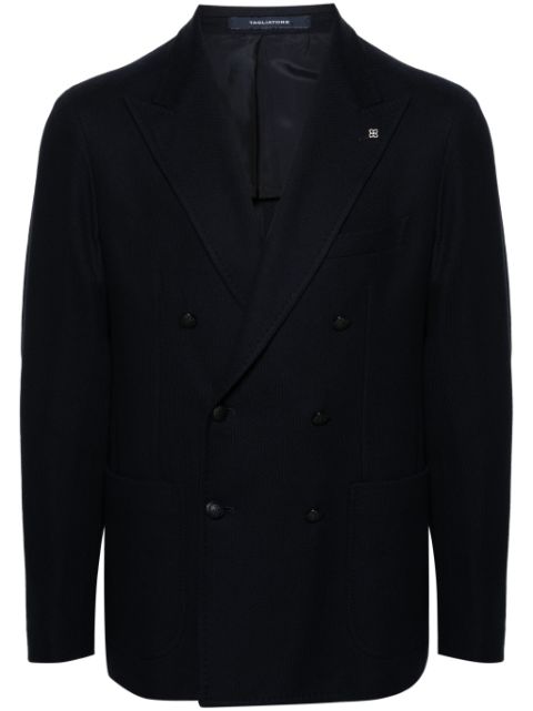 Tagliatore double-breasted cotton blazer Men