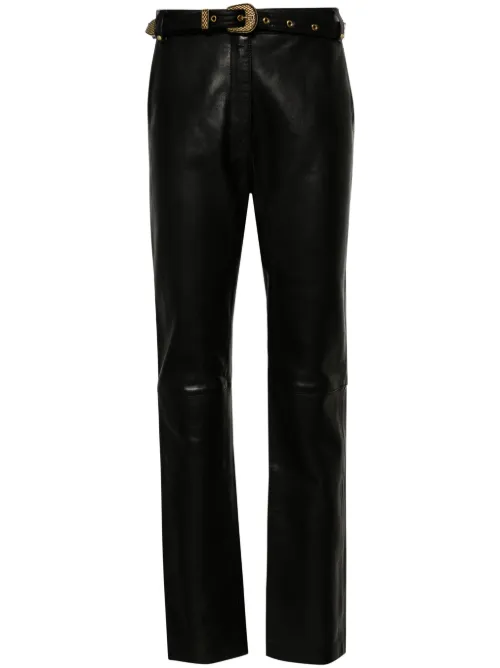 Pantalon à taille haute ceinturée - Balmain - Modalova