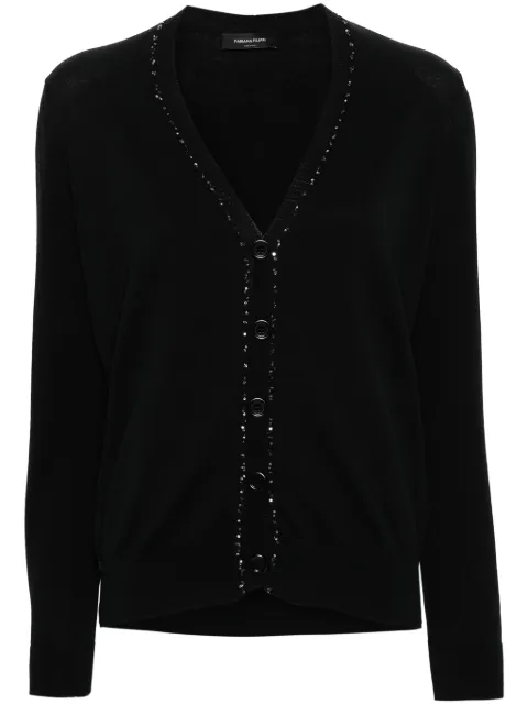 Fabiana Filippi sequin-trim cotton cardigan
