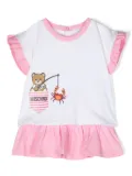 Moschino Kids Teddy Bear-print T-shirt and skirt set - White