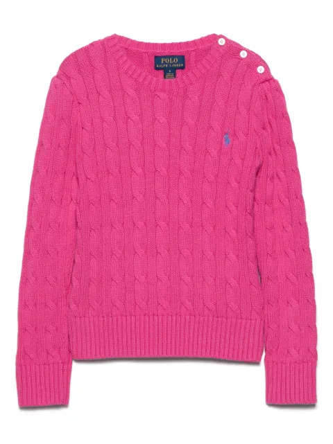POLO RALPH LAUREN KIDS cable-knit cotton jumper
