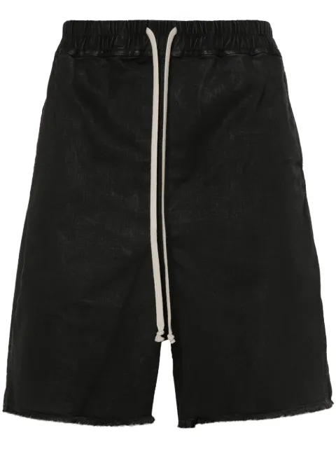 Rick Owens short Long Boxers en jean à effet ciré