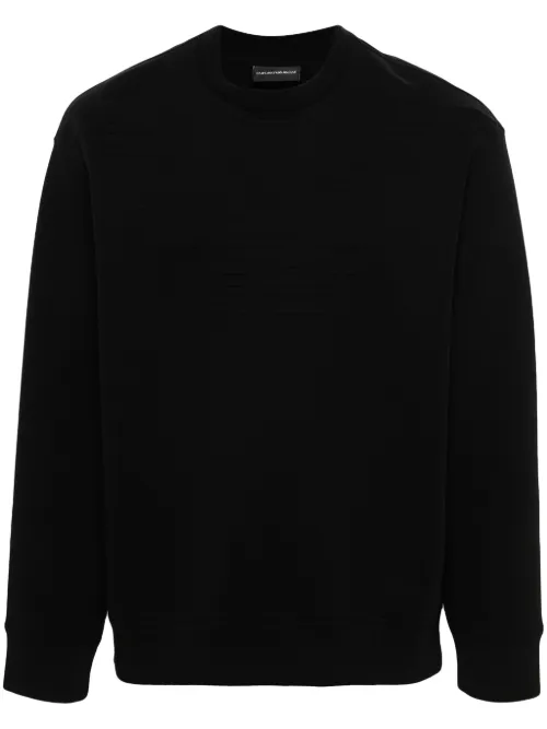 Sweat à logo embossé - Emporio Armani - Modalova