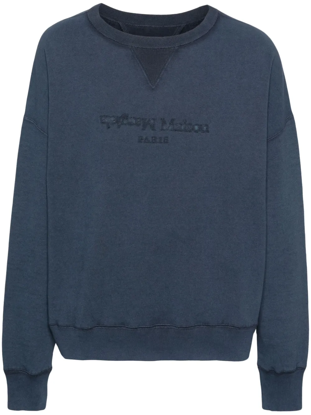 Maison Margiela Four Stitch-logo Sweatshirt In Blue