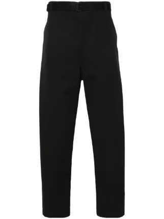 【関税込み】LEMAIRE ブラック テーパードパンツ LEMAIRE テーパードパンツ | ブラック | FARFETCH JP