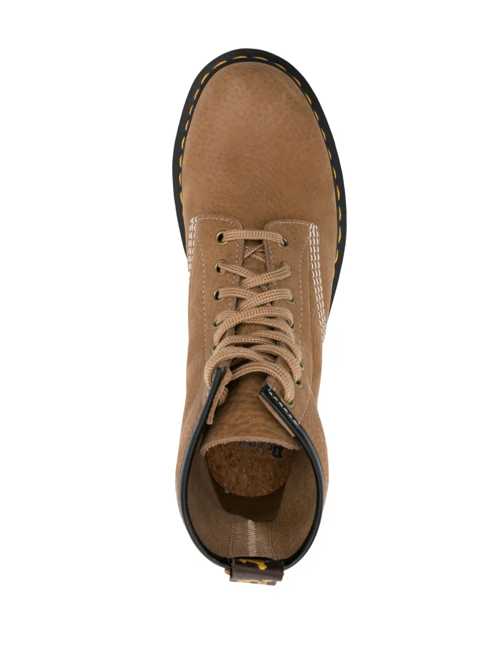 Dr. Martens' Stitched Boots With Suede Backstrap And Airwair Loop In 中性色