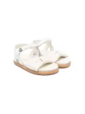 Florens glitter-detail leather sandals - White