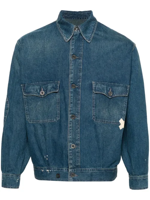 Veste en jean à effet usé - Maison Margiela - Modalova