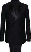 Tagliatore double-breasted virgin wool blazer - Blue