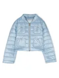 Herno Kids logo-lettering padded jacket - Blue