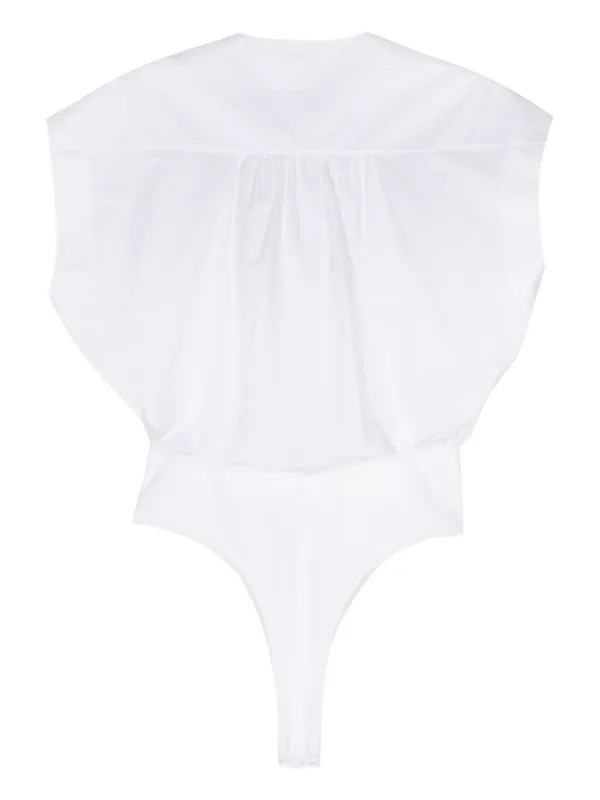 Tシャツ・カットソー ALAIA Halter cotton viscose bodysuit BLANC CASSE Halter cotton and viscose bodysuit ALAIA - Nugnes1920