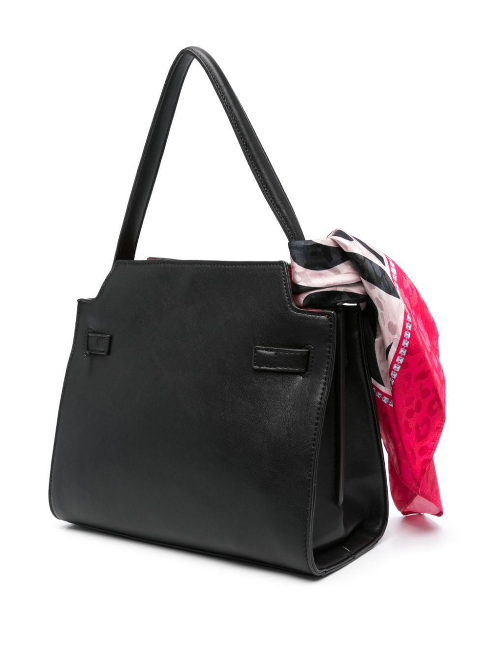 Shop Liu •jo Medium Logo-buckle Tote Bag In Black