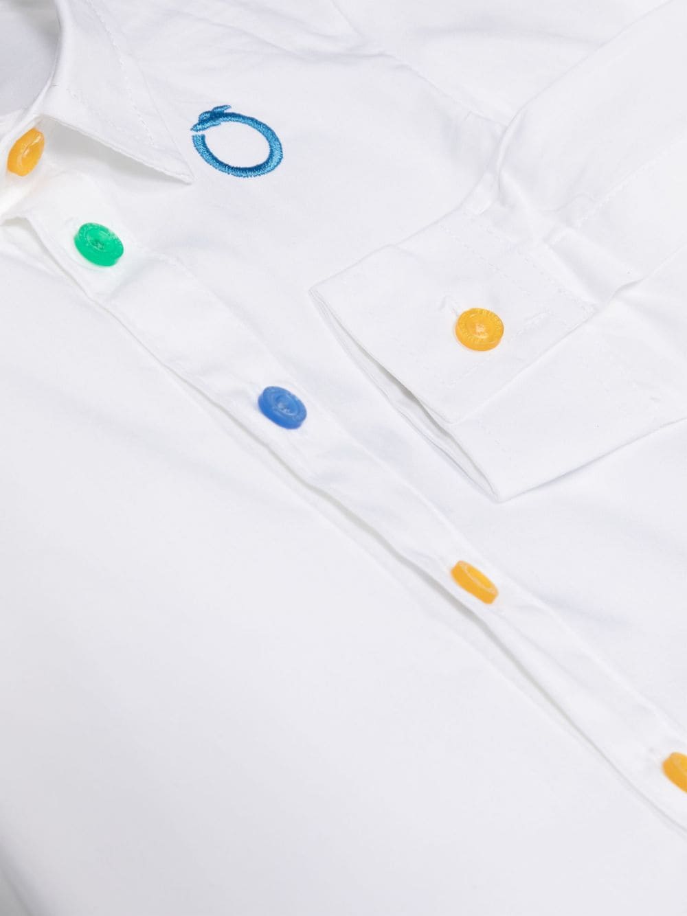 TRUSSARDI JUNIOR Katoenen shirt met geborduurd logo Wit