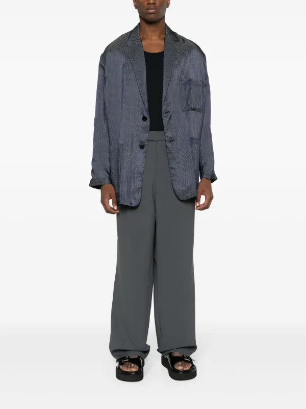 Giorgio Armani patterned-jacquard Shirt Jacket | Blue | FARFETCH