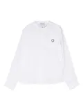 TRUSSARDI JUNIOR logo-embroidered linen tunic - White