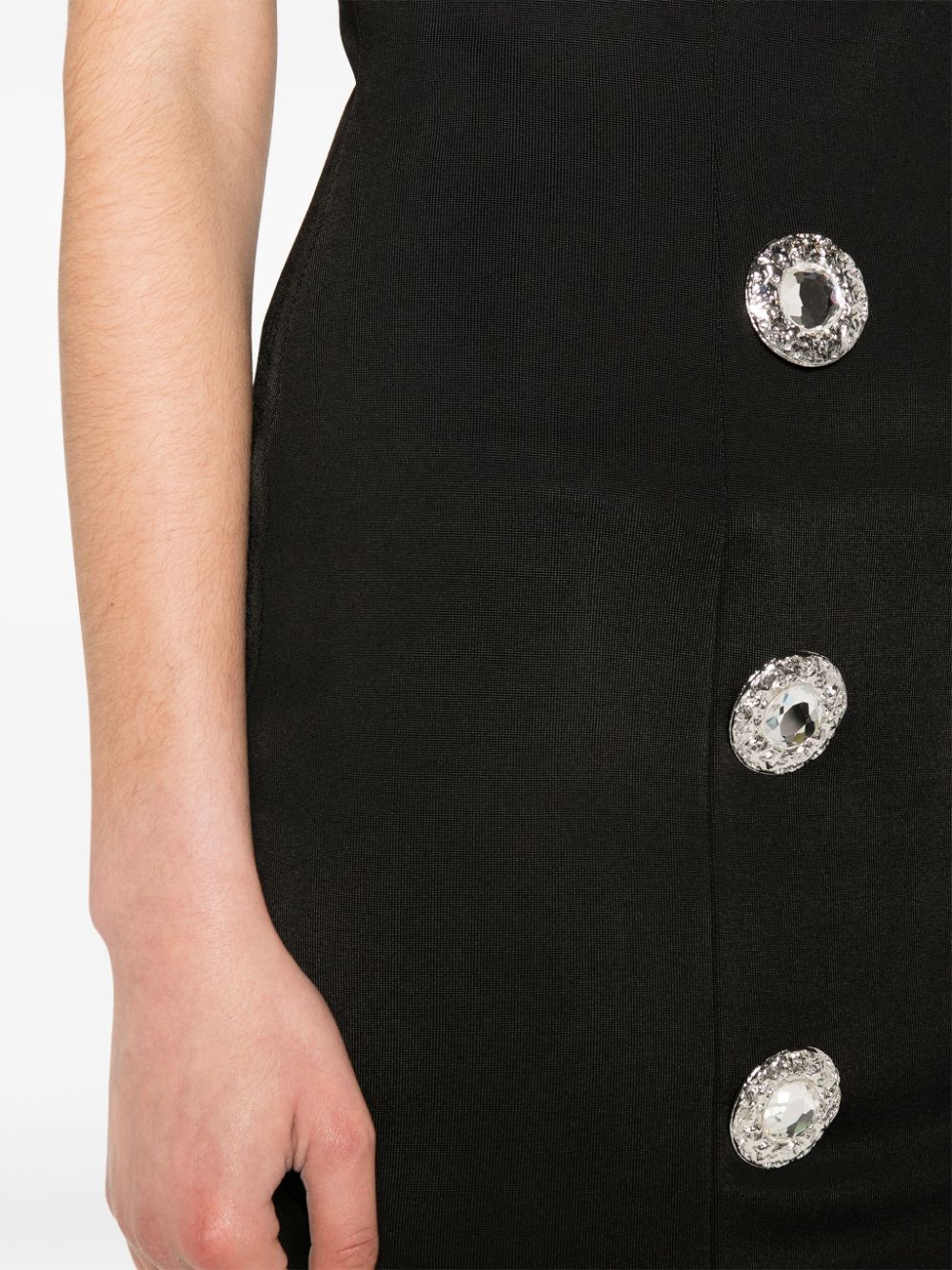 Shop Balmain Off-shoulder Draped Minidress In Black
