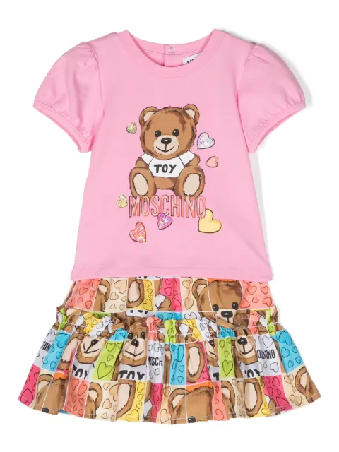 Moschino Kids set de dos faldas con motivo Teddy Bear