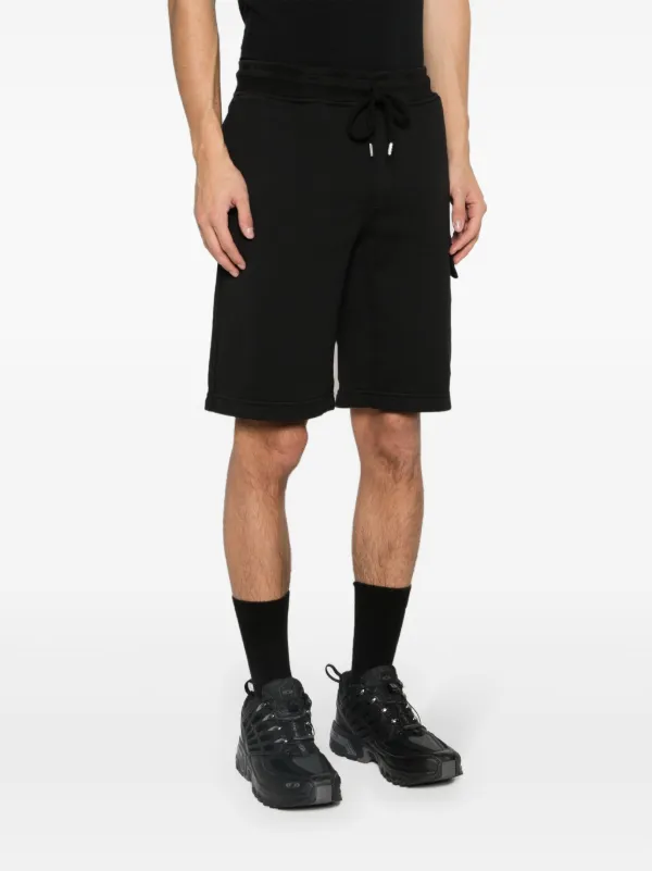 C.P. Company Diagonal Cotton Track Shorts | Black | FARFETCH