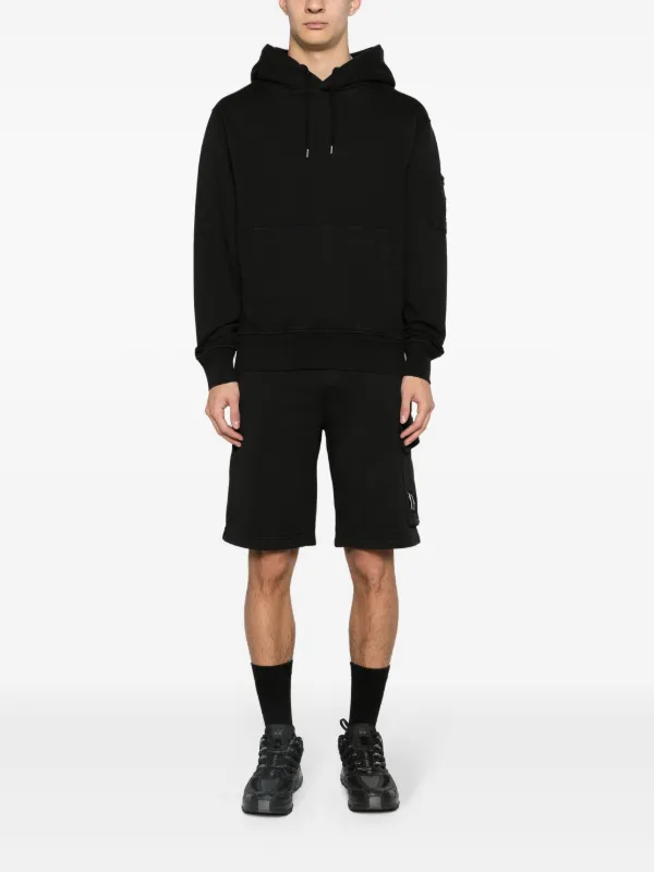 C.P. Company Diagonal Cotton Track Shorts | Black | FARFETCH