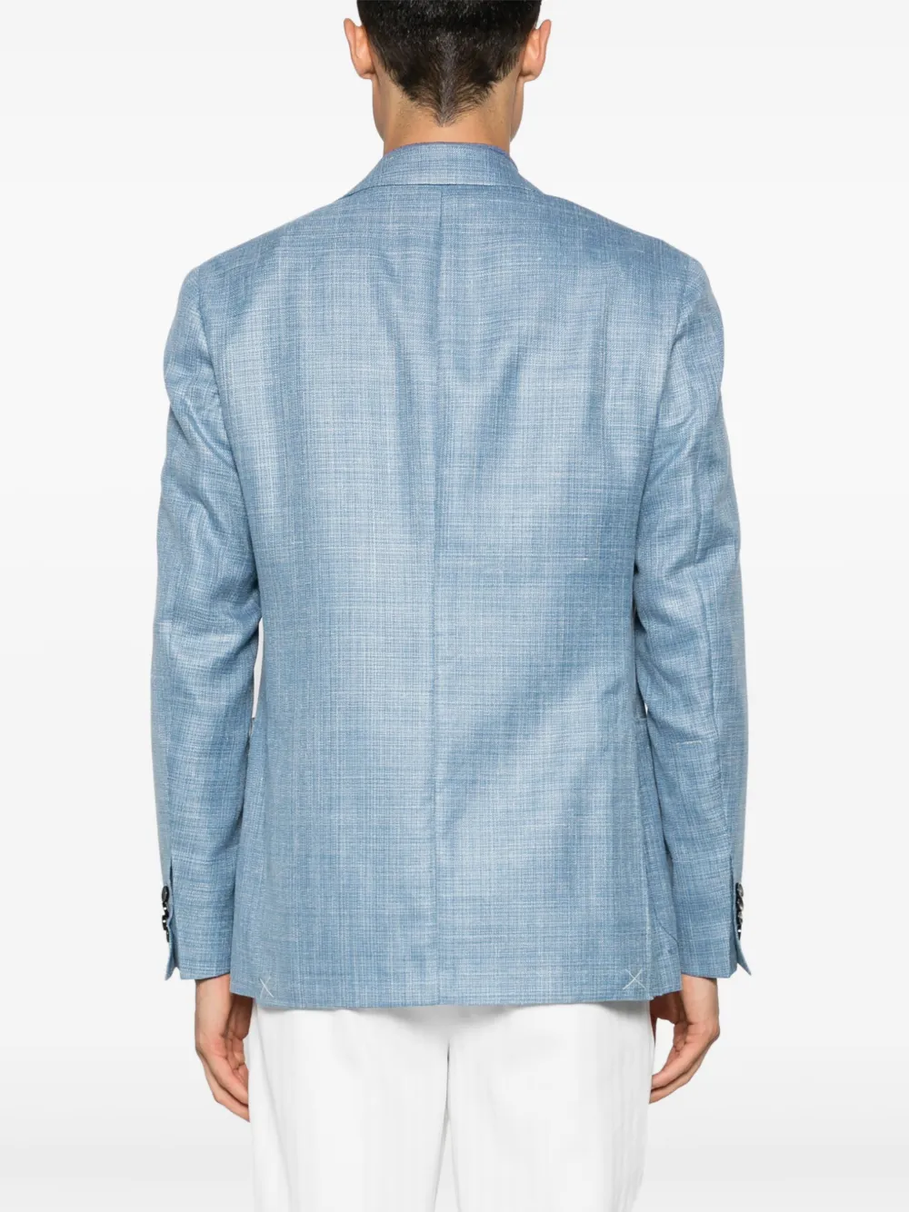 Canali Geweven blazer Blauw