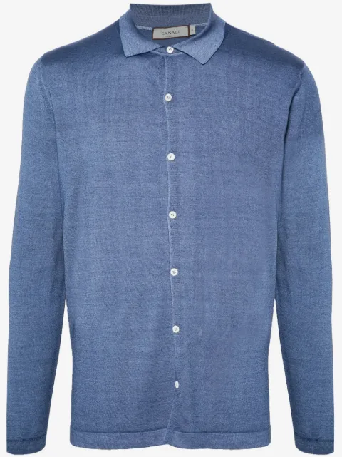 Canali cardigan à col pointu
