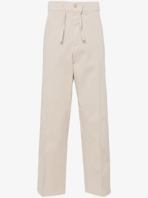 Canali pantalones rectos con cordones en la pretina