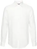 Canali classic-collar linen shirt - White