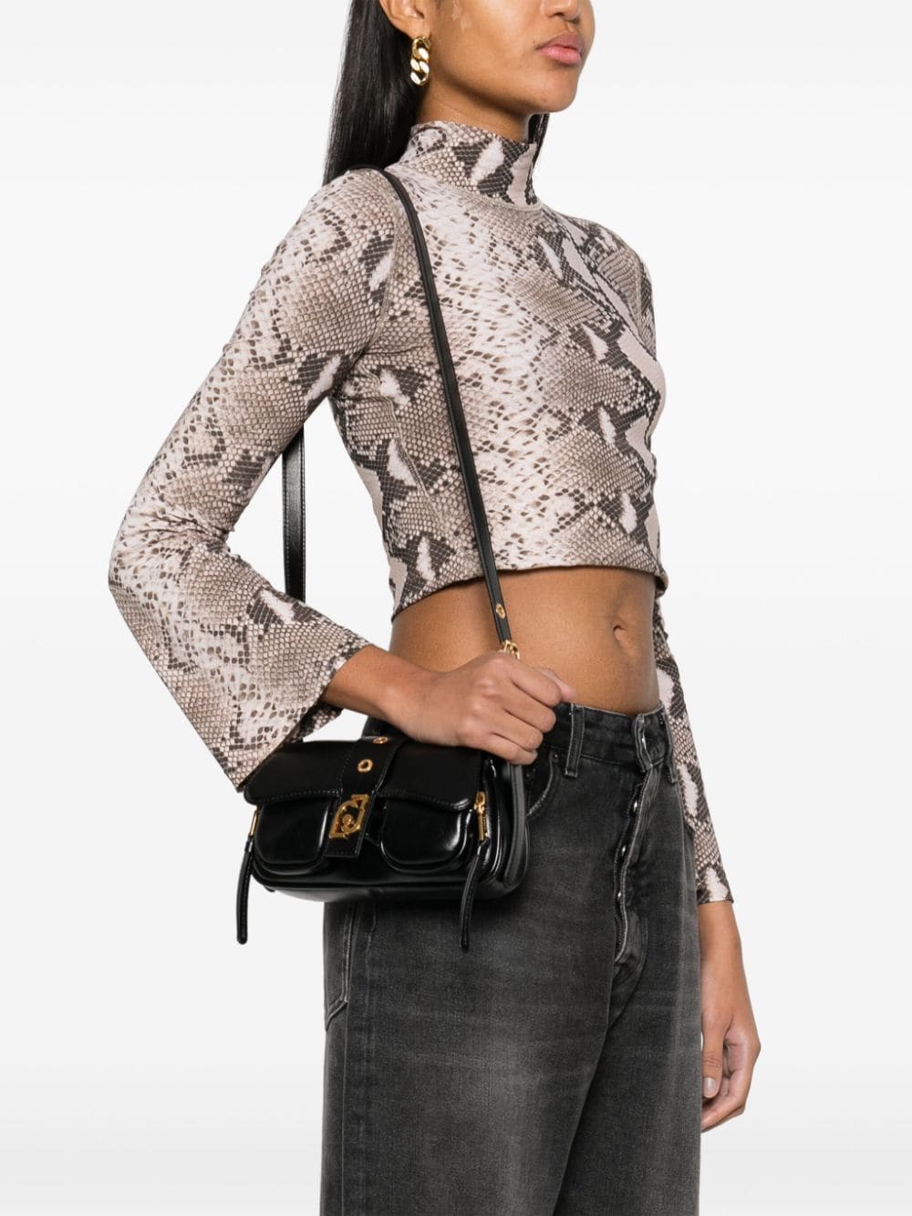 LIU JO Crossbodytas met studs - Zwart