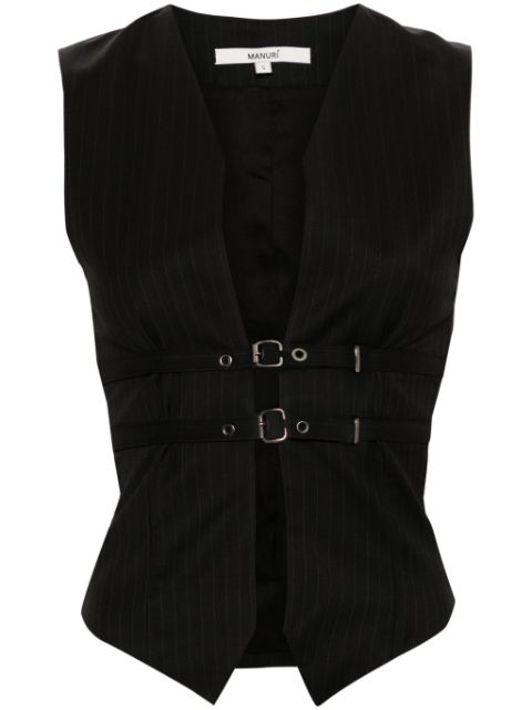 MANURI pinstriped wool vest