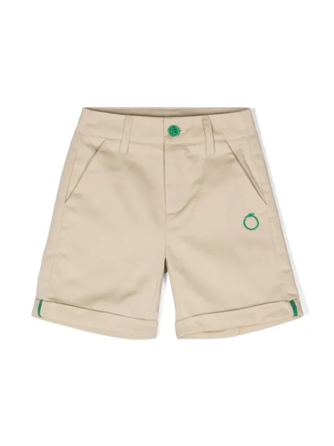 TRUSSARDI JUNIOR logo-embroidered cotton shorts